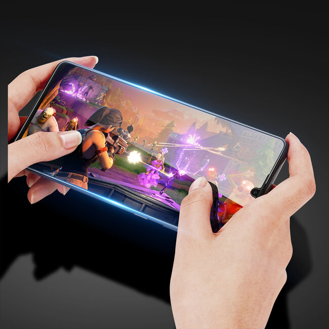 Dux Ducis - Screenprotector geschikt voor Samsung Galaxy A15 - Tempered Glass - Transparant / Zwart