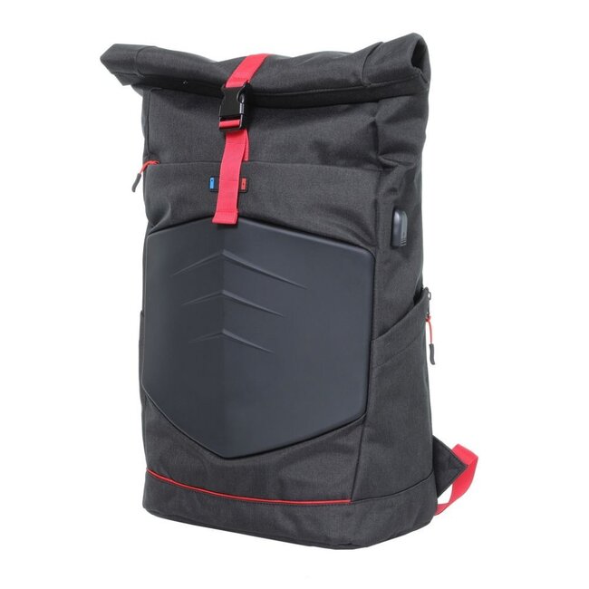 ART - Rugzak 15.6 Inch - Schouderbanden - Met Extra Vakken - USB Oplaadpunt - Zwart