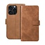 Case2go - Telefoonhoesje geschikt voor iPhone 13 Pro - Wallet Book Case - Met Magnetische Sluiting - Bruin