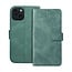 Case2go - Telefoonhoesje geschikt voor iPhone 13 - Wallet Book Case - Met Magnetische Sluiting - Groen