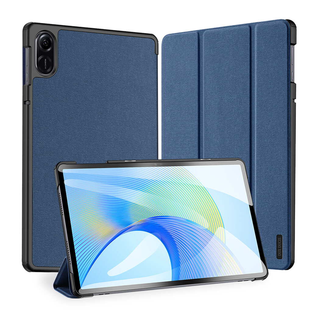 Dux Ducis - Tablet hoes geschikt voor Honor Pad 9 (2023) - Domo Tri-fold Case - Auto Wake/Sleep functie - Donker Blauw afbeelding