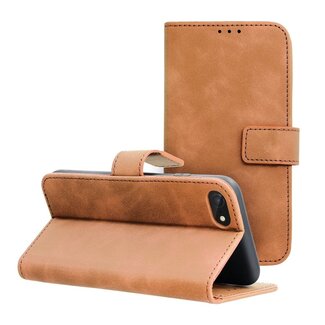 Case2go Case2go - Telefoonhoesje geschikt voor iPhone 7/8/SE 2020 - Wallet Book Case - Met Magnetische Sluiting - Bruin