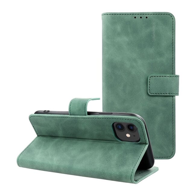 Case2go - Telefoonhoesje geschikt voor iPhone 11 - Wallet Book Case - Met Magnetische Sluiting - Groen