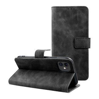 Case2go Case2go - Telefoonhoesje geschikt voor iPhone 12/12 Pro - Wallet Book Case - Met Magnetische Sluiting - Zwart