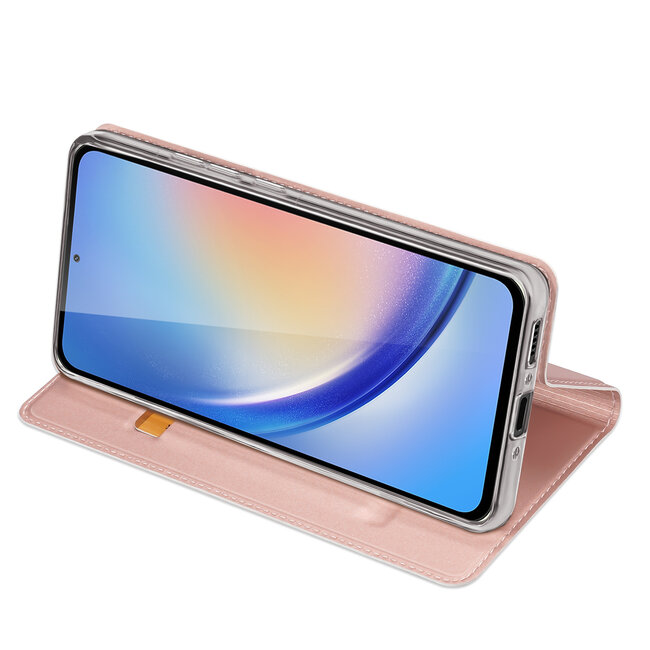 Dux Ducis - Telefoon Hoesje geschikt voor de Samsung Galaxy A35 5G - Skin Pro Book Case - Roze