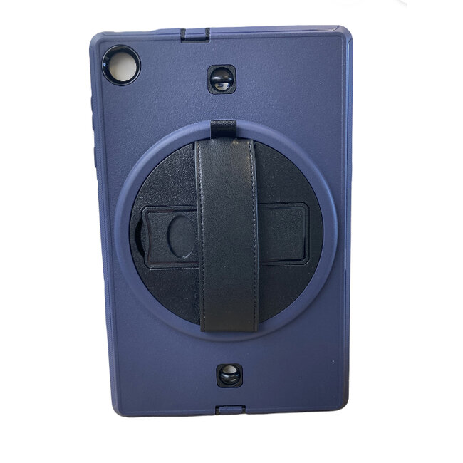 Tablet hoes voor Lenovo Tab M10 Plus (2de generatie) - Hand Strap Armor Case - Met Schouderriem - 10.3 inch (TB-X606) - Blauw
