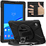 Tablet hoes geschikt voor Lenovo Tab M10 Plus (2de generatie) - Hand Strap Armor Case - Met Schouderriem - 10.3 inch (TB-X606) - Zwart