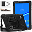 Tablet hoes geschikt voor Lenovo Tab M10 Plus (2de generatie) - Hand Strap Armor Case - Met Schouderriem - 10.3 inch (TB-X606) - Zwart