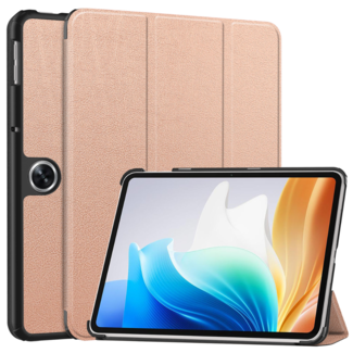 Case2go Case2go - Tablet hoes geschikt voor OnePlus Pad Go/ Oppo Pad Air2/Oppo Pad Neo - Tri-fold Case - Auto/Wake functie - Rose Goud