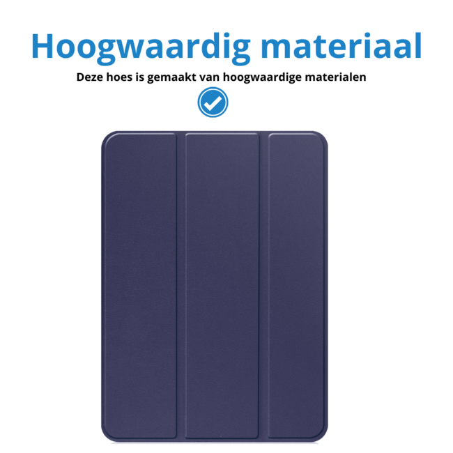 Case2go - Tablet hoes geschikt voor OnePlus Pad Go/ Oppo Pad Air2/Oppo Pad Neo - Tri-fold Case - Auto/Wake functie - Donker Blauw