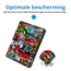 Case2go - Tablet hoes geschikt voor OnePlus Pad Go/ Oppo Pad Air2/Oppo Pad Neo - Tri-fold Case - Auto/Wake functie - Graffiti