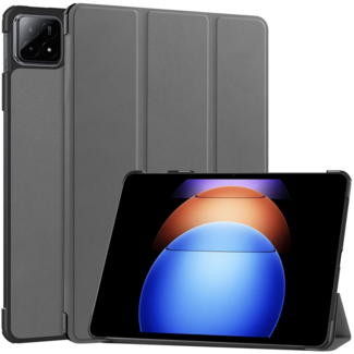 Case2go Case2go - Tablet hoes geschikt voor Xiaomi Pad 6S Pro - Tri-fold Case - Auto/Wake functie - Grijs