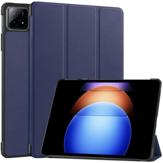 Case2go Case2go - Tablet hoes geschikt voor Xiaomi Pad 6S Pro - Tri-fold Case - Auto/Wake functie - Donker Blauw