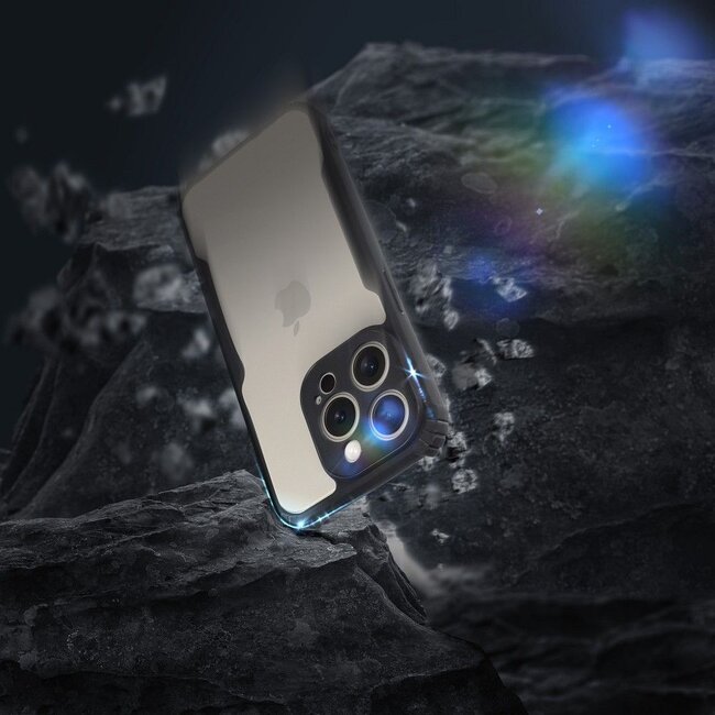 Case2go - Hoesje geschikt voor Apple iPhone 12 Pro - Shockproof Back Cover - Anti Drop Case - Zwart