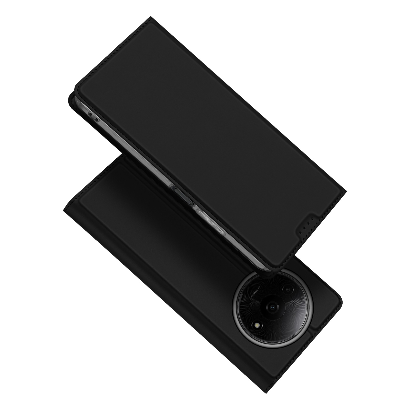 Dux Ducis - Telefoon Hoesje geschikt voor de Xiaomi Redmi A3/Redmi A3X/Poco C61 - Skin Pro Book Case - Zwart afbeelding
