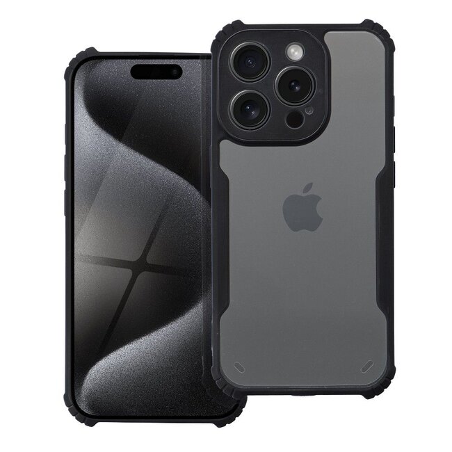 Case2go - Hoesje geschikt voor Apple iPhone 13 Pro - Shockproof Back Cover - Anti Drop Case - Zwart