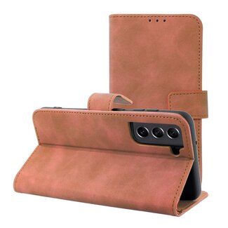 Case2go Case2go - Telefoonhoesje geschikt voor Samsung Galaxy A34 5G - Wallet Book Case - Met Magnetische Sluiting - Bruin