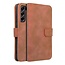 Case2go - Telefoonhoesje geschikt voor Samsung Galaxy A34 5G - Wallet Book Case - Met Magnetische Sluiting - Bruin