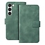 Case2go - Telefoonhoesje geschikt voor Samsung Galaxy S23 - Wallet Book Case - Met Magnetische Sluiting - Groen