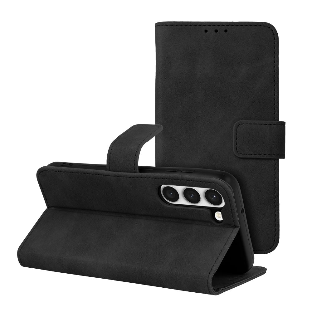 Case2go - Telefoonhoesje geschikt voor Samsung Galaxy S23 Plus - Wallet Book Case - Met Magnetische Sluiting - Zwart afbeelding