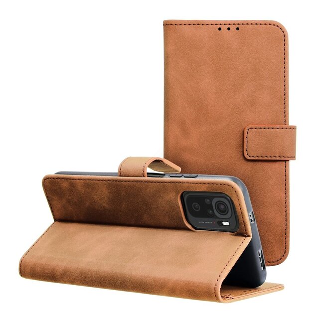Case2go - Telefoonhoesje geschikt voor Xiaomi Redmi Note 11 / 11S - Wallet Book Case - Met Magnetische Sluiting - Bruin