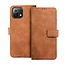 Case2go - Telefoonhoesje geschikt voor Xiaomi Redmi 9C - Wallet Book Case - Met Magnetische Sluiting - Bruin