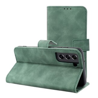 Case2go Case2go - Telefoonhoesje geschikt voor Samsung Galaxy S23 FE - Wallet Book Case - Met Magnetische Sluiting - Groen