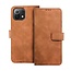 Case2go - Telefoonhoesje geschikt voor Xiaomi Redmi 9A - Wallet Book Case - Met Magnetische Sluiting - Bruin