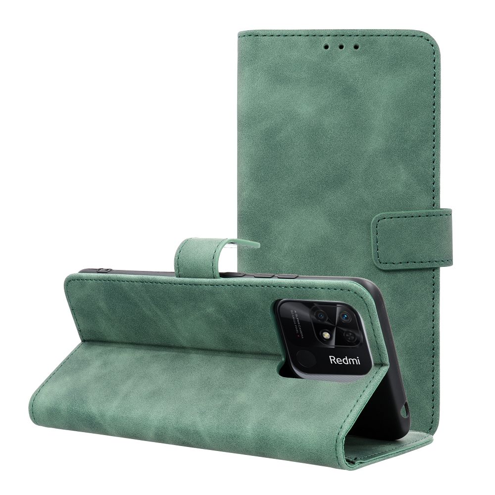 Case2go - Telefoonhoesje geschikt voor Xiaomi Redmi 10C - Wallet Book Case - Met Magnetische Sluiting - Groen afbeelding