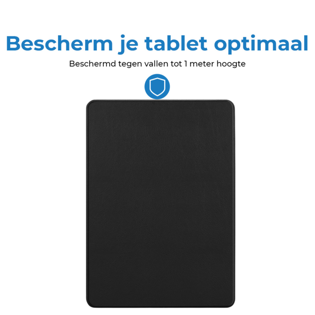 Case2go - Hoes geschikt voor Microsoft Surface Pro 10 - 13 inch Cover - Book Case met Stand Functie - Zwart