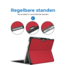 Case2go - Hoes geschikt voor Microsoft Surface Pro 10 - 13 inch Cover - Book Case met Stand Functie - Rood