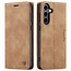 Caseme - Telefoonhoesje geschikt voor Samsung Galaxy S24 Plus - Wallet Book Case - Met Magnetische Sluiting - Licht Bruin