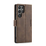 Caseme - Telefoonhoesje geschikt voor Samsung Galaxy S24 Ultra - Wallet Book Case - Met Magnetische Sluiting - Donker Bruin