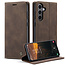 Caseme - Telefoonhoesje geschikt voor Samsung Galaxy S24 Plus - Wallet Book Case - Met Magnetische Sluiting - Donker Bruin