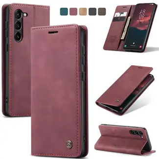 CaseMe Caseme - Telefoonhoesje geschikt voor Samsung Galaxy S24 - Wallet Book Case - Met Magnetische Sluiting - Rood