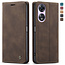 Caseme - Hoesje geschikt voor Oppo A78 4G - Wallet Book Case - Magneetsluiting - Donker Bruin