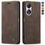 Caseme - Hoesje geschikt voor Oppo A78 4G - Wallet Book Case - Magneetsluiting - Donker Bruin