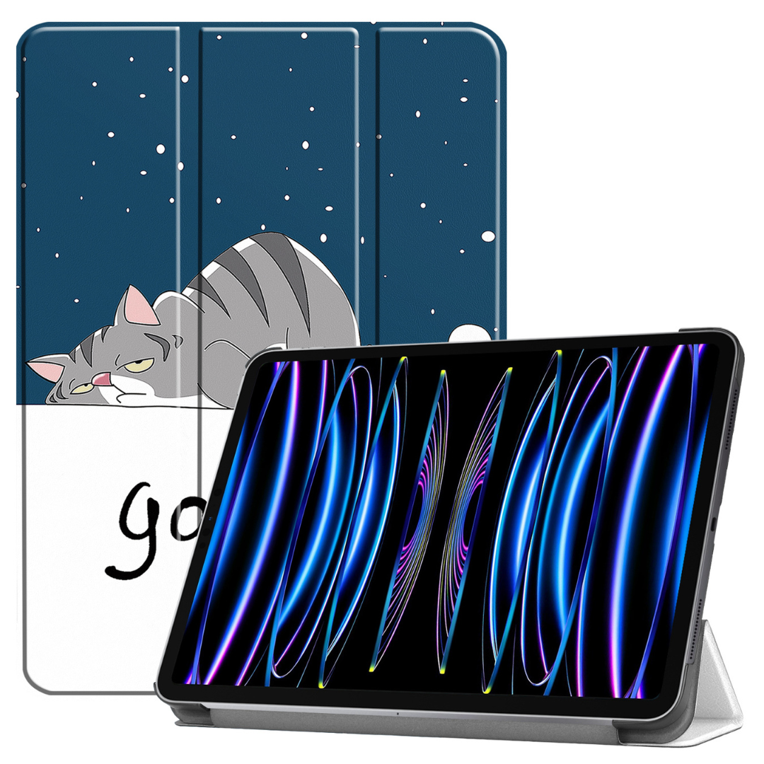 Case2go - Tablet hoes geschikt voor Apple iPad Pro 11 (2024) - Tri-fold hoes - Auto/Wake functie  - Goodnight afbeelding
