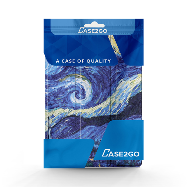 Case2go - Tablet hoes geschikt voor Apple iPad Pro 11 (2025) / Apple iPad Pro 11 (2024) - Tri-fold Case - Met Pencilhouder - Sterrenhemel