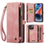 CaseMe - Telefoonhoesje geschikt voor Apple iPhone 14 - 2 in 1 Book Case en Back Cover - Roze