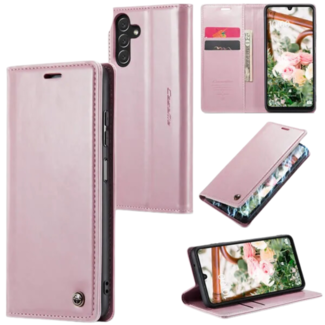 CaseMe CaseMe - Telefoonhoesje geschikt voor Samsung Galaxy A35 5G - Flip Wallet Case - Magneetsluiting - Roze