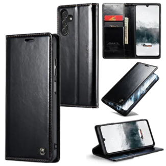 CaseMe CaseMe - Telefoonhoesje geschikt voor Samsung Galaxy A25 5G - Flip Wallet Case - Magneetsluiting - Zwart