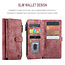 CaseMe - Telefoonhoesje geschikt voor Xiaomi Redmi Note 10 / 10s - Wallet Book Case met ritssluiting - Magneetsluiting - Rood