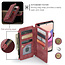 CaseMe - Telefoonhoesje geschikt voor Xiaomi Redmi Note 10 / 10s - Wallet Book Case met ritssluiting - Magneetsluiting - Rood