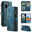 CaseMe - Telefoonhoesje geschikt voor Xiaomi Redmi Note 10 Pro / 10 Pro Max - Wallet Book Case met ritssluiting - Magneetsluiting - Blauw