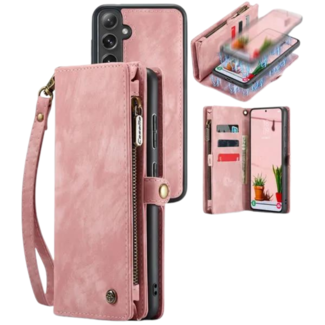 CaseMe CaseMe - Telefoonhoesje geschikt voor Samsung Galaxy S24 Plus - 2 in 1 Book Case en Back Cover - Roze