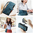 CaseMe - Hoesje geschikt voor Samsung Galaxy A15 - Vintage Wallet Book Case Ritssluiting - Met Magneetsluiting - Blauw