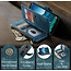 CaseMe - Hoesje geschikt voor Samsung Galaxy S24 - Vintage Wallet Book Case Ritssluiting - Met Magneetsluiting - Blauw