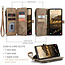 CaseMe - Hoesje geschikt voor Samsung Galaxy S24 - Vintage Wallet Book Case Ritssluiting - Met Magneetsluiting - Bruin