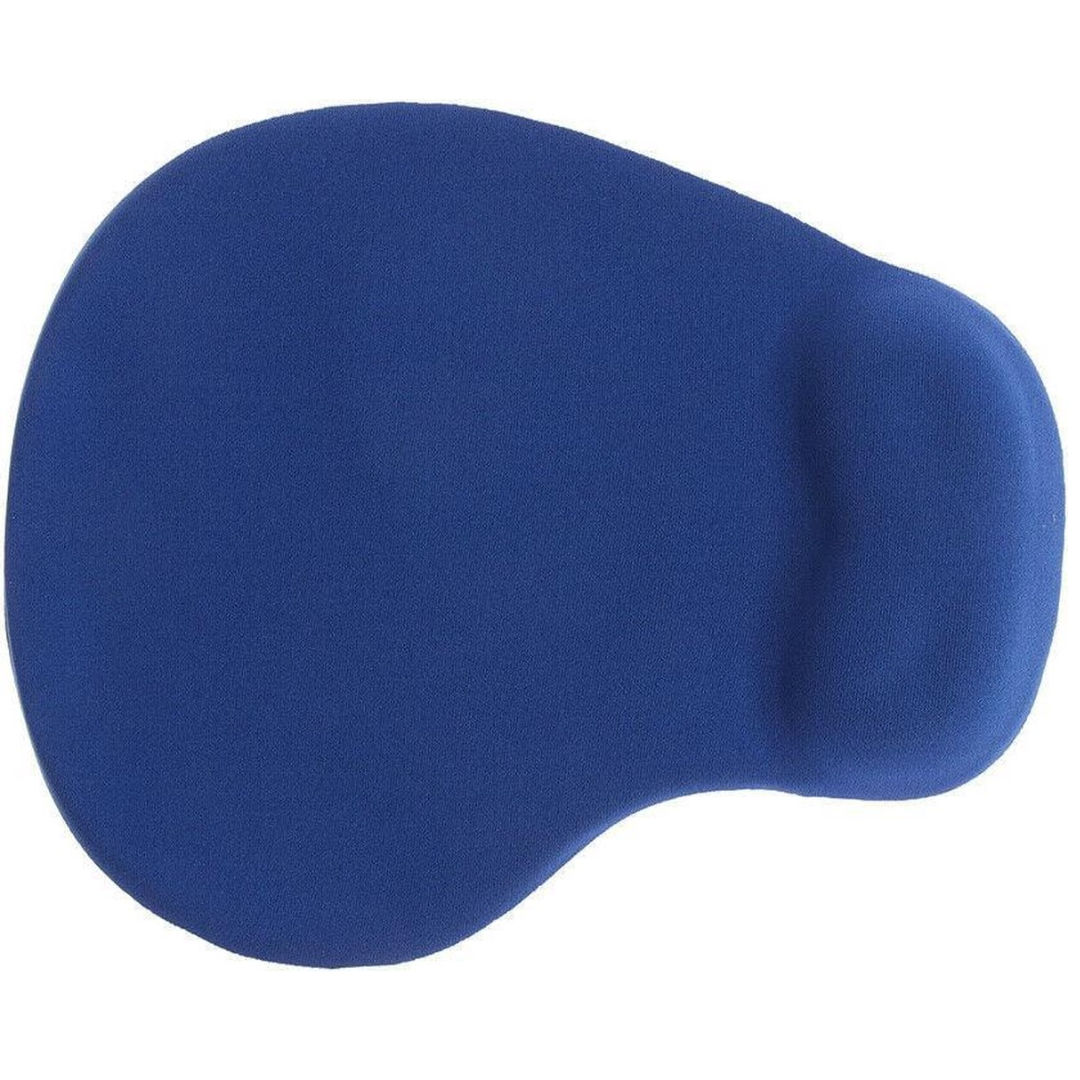 Muismat met Gel Polssteun - Muismatten - Muismat Ergonomisch - Anti Slip - Afmetingen 19 x 23 cm - Donker Blauw afbeelding